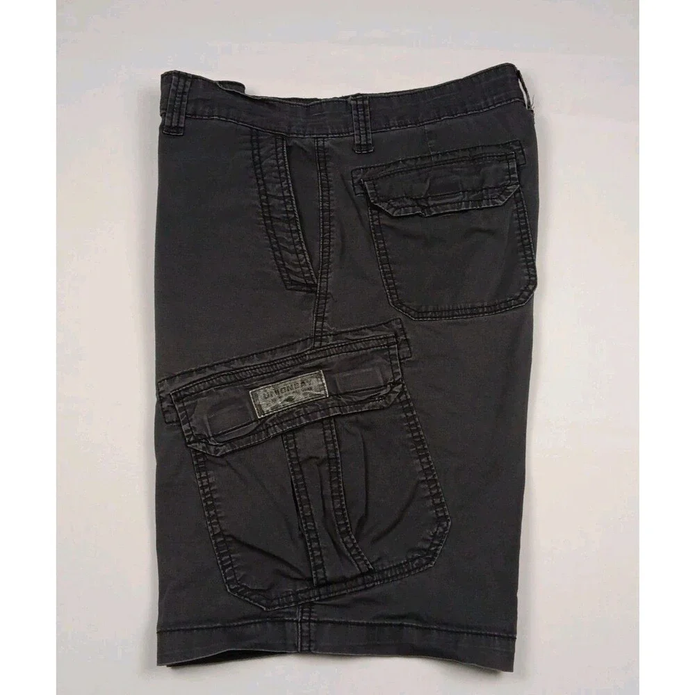 Unionbay Mens Size 32 Charcoal Gray Cargo Shorts Stretch Casual Outdoor